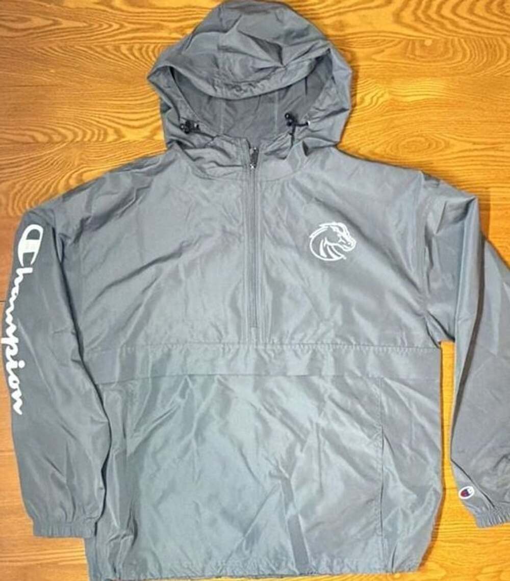 Champion Boise State Quarter-Zip Anorak Packable Jacket Size L